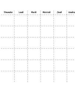 Calendrier cycle menstruel mensuel