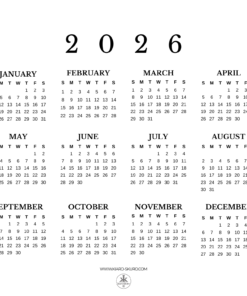 Yearly period tracking calendar